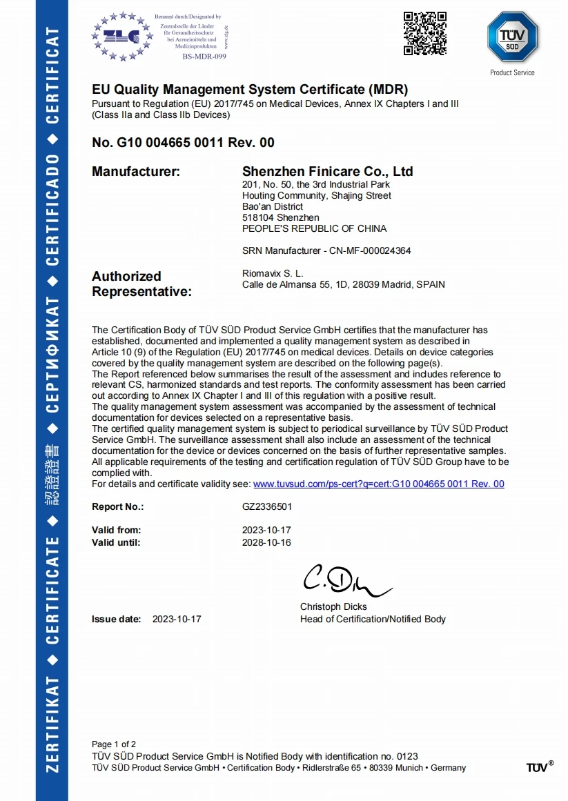 finicare ce rohs fcc factory oem