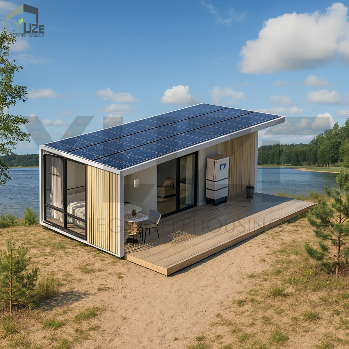 Customizable Casa Modular Home 40ft Container Cottage Tiny House with Solar Panels