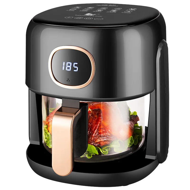 4.5L visible air deep fryer without oil air fryer glass pot air flyer deep fryer no oil for home appliances
