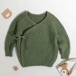 High Quality Custom Color Autumn and Winter Long Sleeves Baby Tops Causal Pullover Knitted Children Girls Boys Sweaters