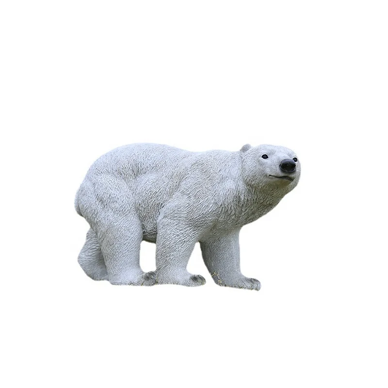 SE7ART Customized Simulation Garden Decoration Life Size Animal Fiberglass Polar Bear Sculpture