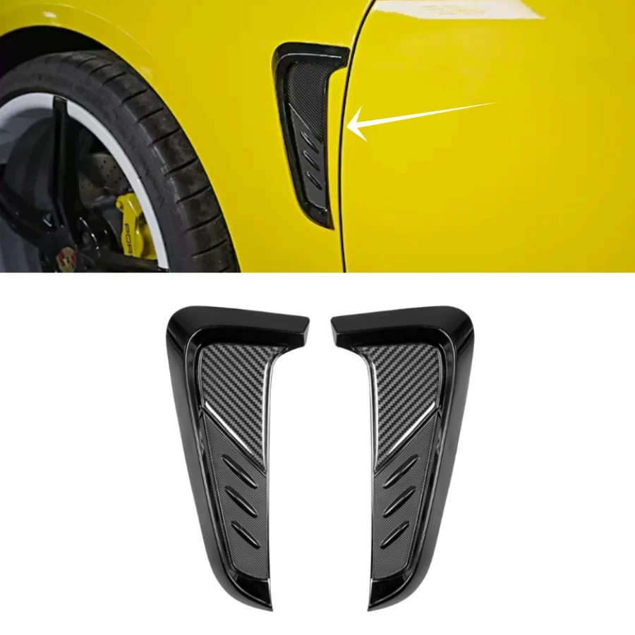TIYPEOR Side Vent Trim Pair Modified Auto Exterior Body Side Marker Fender Air Wing Cover Universal Modification Kit