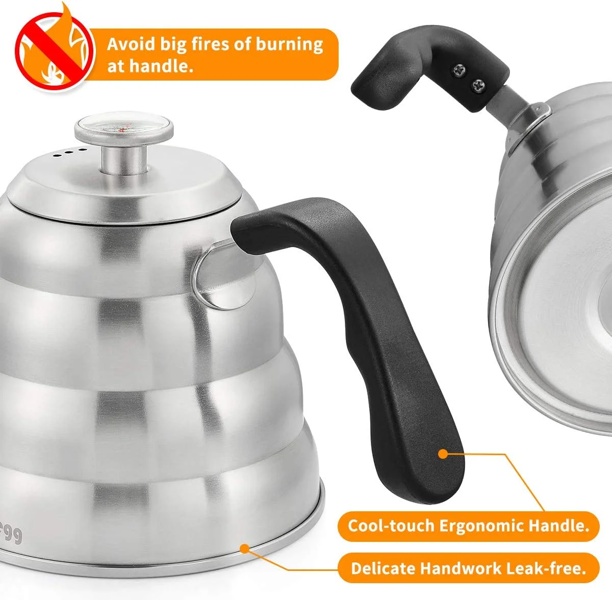 Coffee Kettle Stainless Steel Coffee Pot Tea Pot Kettle With