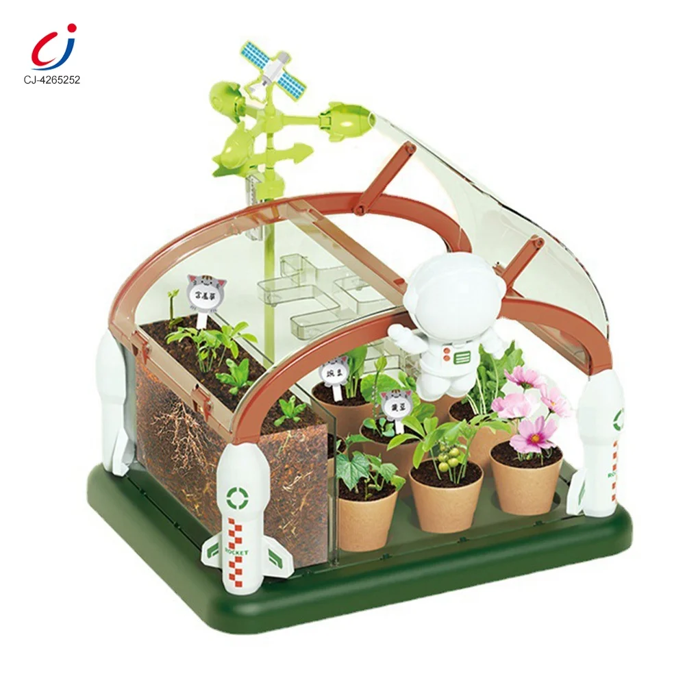 Chengji Kids Planting Kit Play Set Educational Stem Diy Plant Growing Sunshine Room Science Experiment Greenhouse Toys