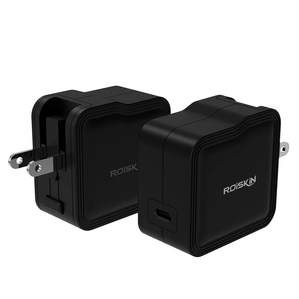 Roiskin 45 Вт/60 Вт Ган зарядное устройство портативное беспроводное быстрое PD 3 0 настенное с UK AU вилка европейского и американского для быстрой зарядки мобильного телефона мини-устройство