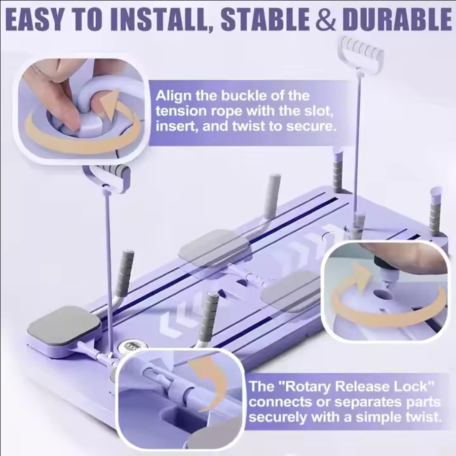 Multifunctional Non-Slip Handles ABS Push-up Board Durable Comprehensive Fitness Ab Exercise Abs Roller