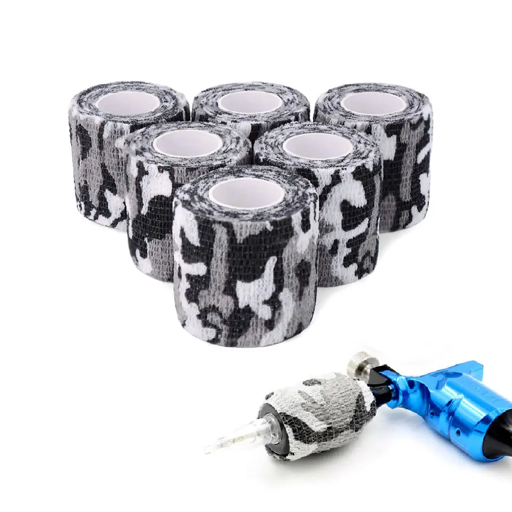 Самоклеящаяся бандажная лента для захвата татуировки, рулон, когезионная эластичная спортивная лента для захвата после использования автомобиля