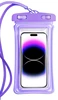 Bolsa impermeable para teléfono Bubble, violeta.