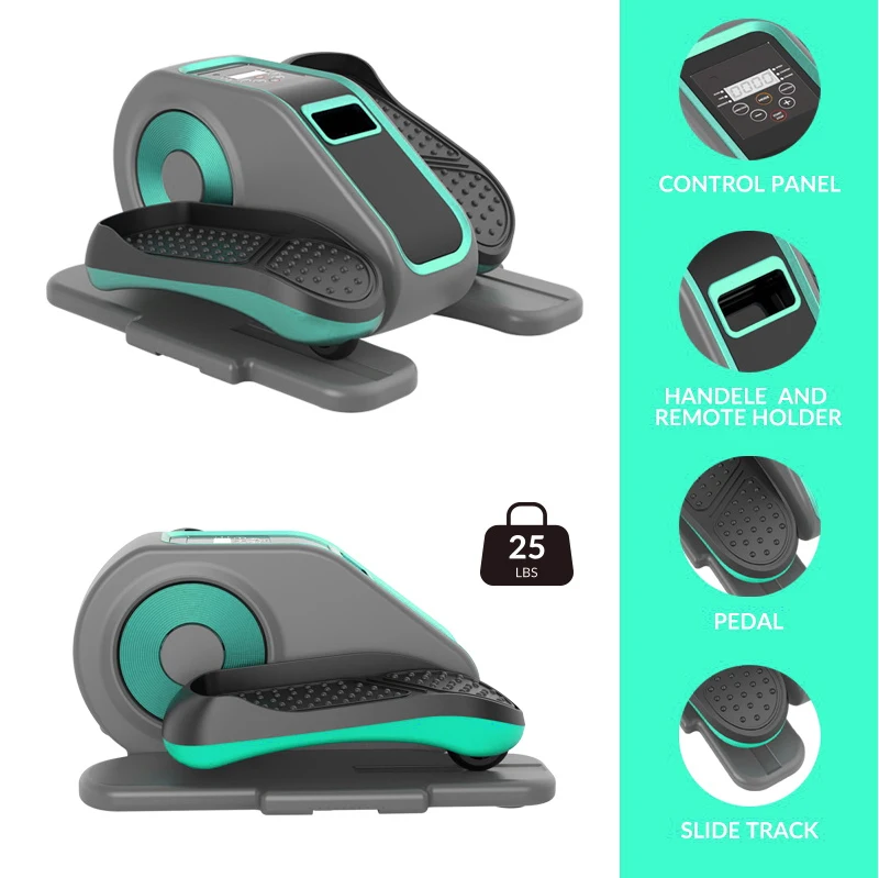 Durable Mini Elliptical Machine Under Desk Fitness Equipment for Elderly ABS Material Home Exercise