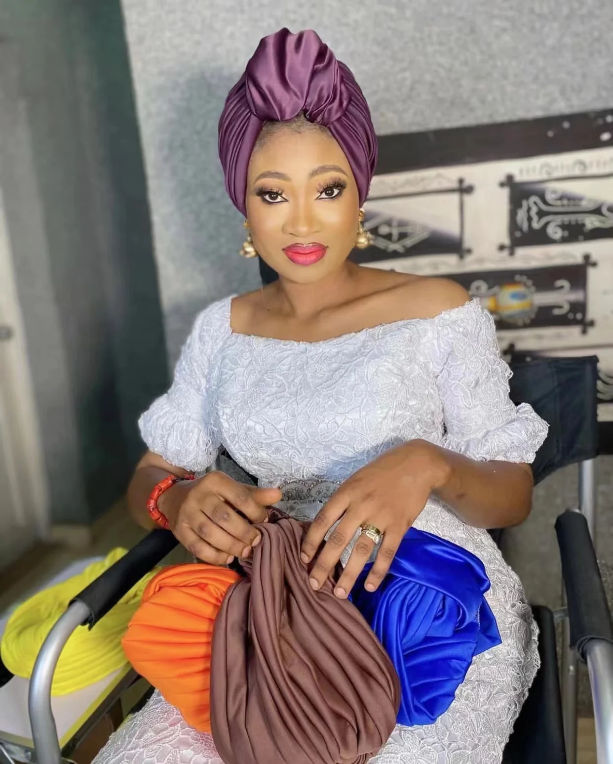 Zifeng OEM тюрбан для волос женщин африканская мода Женские Простые головные уборы атласная шелковая