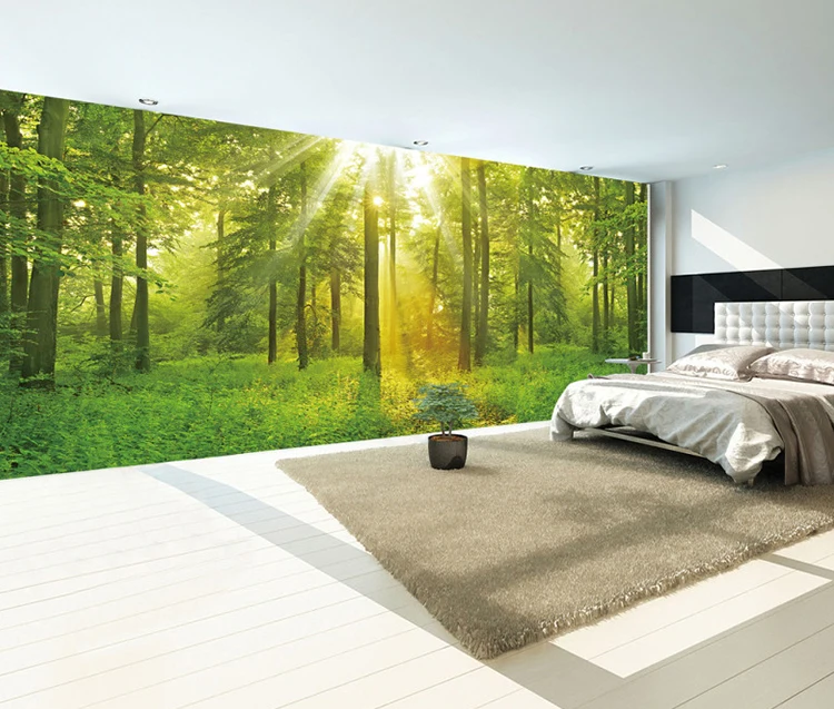 Forest Full Scene 3d Wallpaper Jungle Home Decor Wall Murals - Buy 3d  Wallpaper,Forest Wall Mural,Jungle Wall Paper Product on 