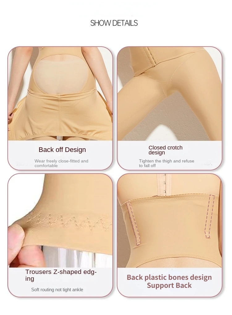 ZOYIAME Cross Abs Shaping Pants Thigh Liposuction Post-Surgery Compression Tights High Waist Trainer Butt Lift Faja BBL Pants