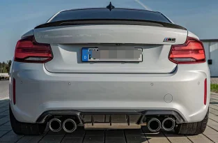 OEM Dry Carbon Fiber Rear Bumper Lip with Tow Hook Cut-Outs MTC Rear ...