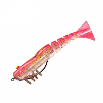 CHEERY 90mm 8.5g Saltwater Soft Live Shrimp Fishing Lure Luminous Artificial Bait Jointed Prawn Bionic Bait – Soft Lure – view 5