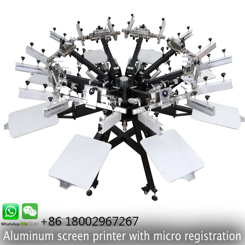Cheap Screen Printing Machine Sets 8 Color Silk Screen Printing Equipment and RUIDA Screen Printing Machinery