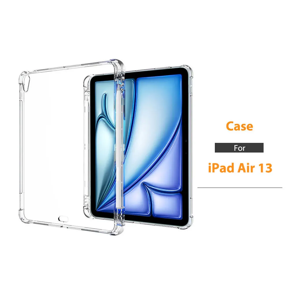 Transparent Tablet Cover For Ipad Air Pro 11 13 2024 Covers Rugged Custom Case Kids Protective Clear Pbk165 Laudtec