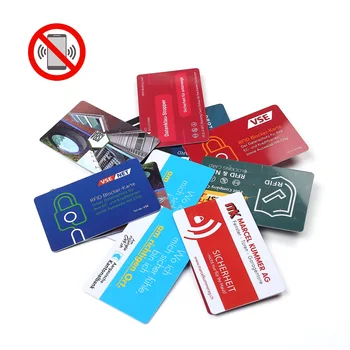125khz RFID Blocking Card hot Sale nfc blocking Credit Card Protector anti rfid card