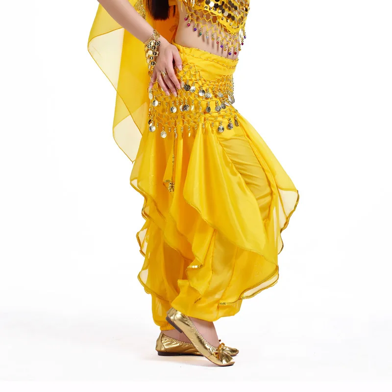 Long 120D Colored Chiffon Rotating Lantern Pants for India Belly Dance