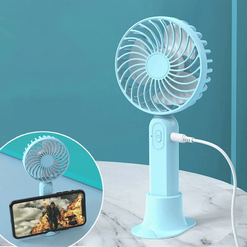 F9 Outdoor Standing Small Portable Rechargeable Electric Fan Custom Bracket Adjustable Cooling Mini Usb Desk Handheld Fan