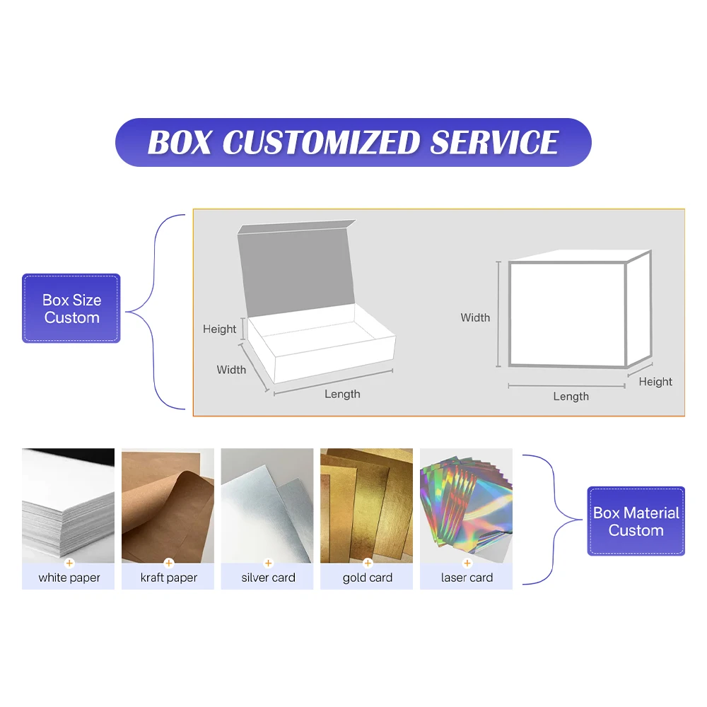 Custom Recycled Eco Friendly Shipping Box Logo Printed Clothing Underwear Magnet Close Cosmetic Packaging Boxes With Ribbon
