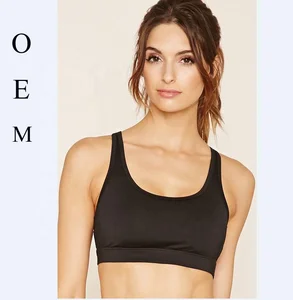 Custom Adjustable Sportsbra Ladies Active Wear Classic Black Women Yoga Bra Classic Sports Bras