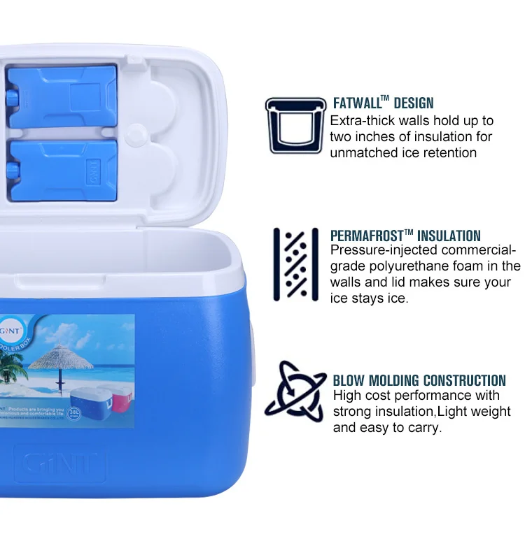 Gint Large Capacity 5L 7L 8L 21L 25L 38L Ice Chest Beer Bottle 55L Outdoor Ice Cream Chest Cooler Ice Box With Wheels