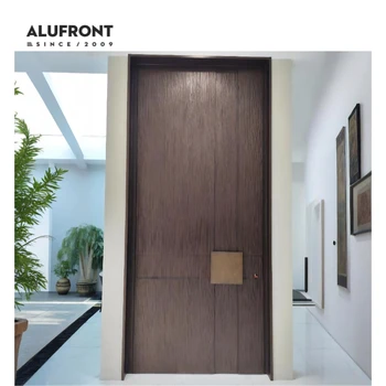 ALUFRONT High Quality House Cast Aluminium Front Entry Swing Door Modern Security Entrance Doors for Residential