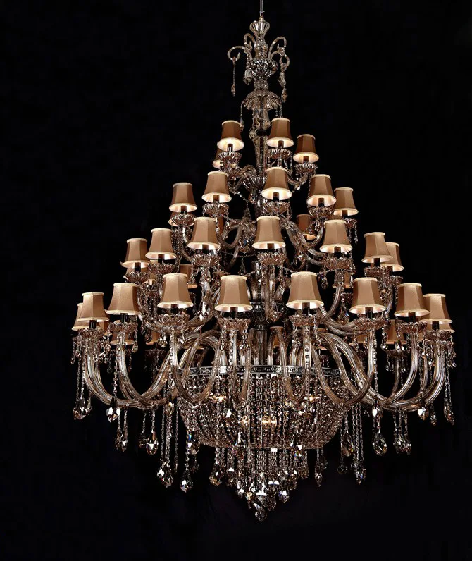 MEEROSEE Classic Crystal Chandelier Light Big Pendant Traditional Light Fixture MD87100