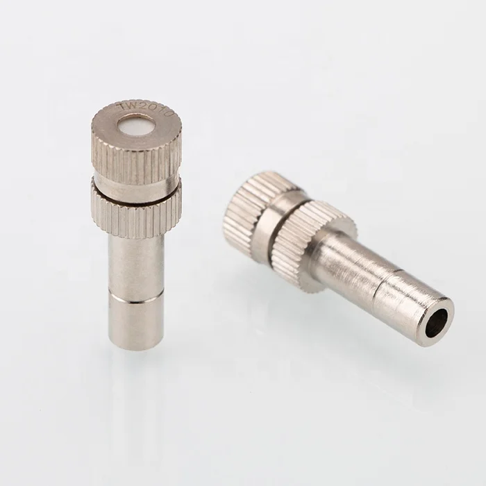Low Pressure Cooling Dedusting Micro Water Atomizing Nozzle Quick Plug Two/three Section Greenhouse Misting Fog Jet Nozzles