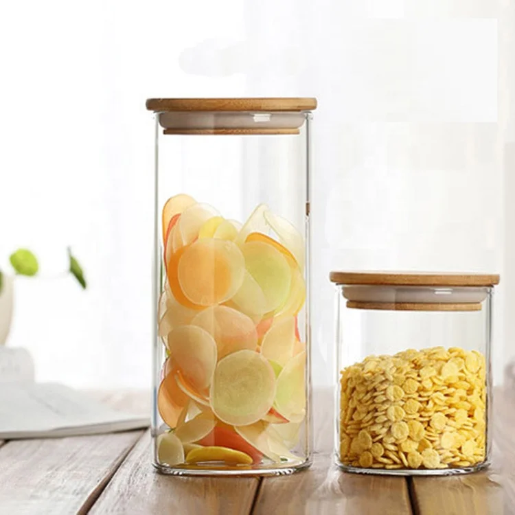 Eco Friendly Borosilicate Glass Storage Jars with Bamboo Lid Food Kitchen  Glass Jar Mason Jar - China Bamboo Lid Glass Jar and Glass Jar price