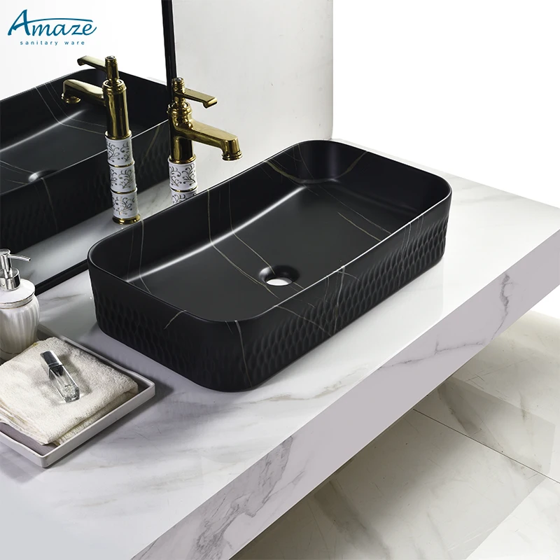 Modern luxury countertop art washbasin bathroom lavabo sink sanitary ware ceramic hand wash basin supplier