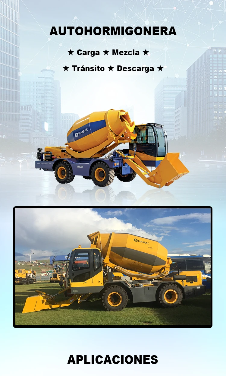 Autohormigoneras Efficient Self Loading Concrete Mixers