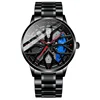 Bracelet en acier inoxydable sans rotation-bleu