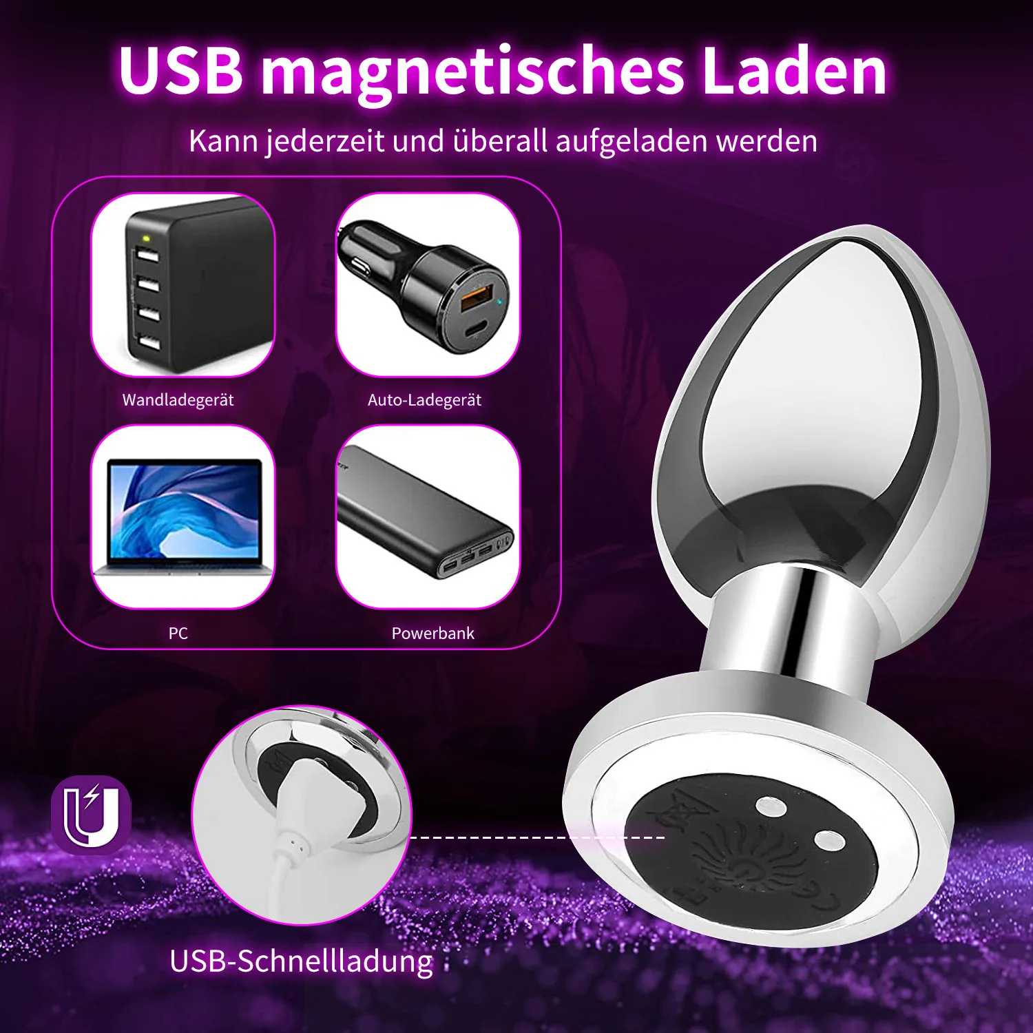 2024 Hot Sales  Metal Vibrating Butt Plug Sex Toys Vibrator Adult Sensory Toys Male Sex Toy for Men Anal Vibrator Dildo