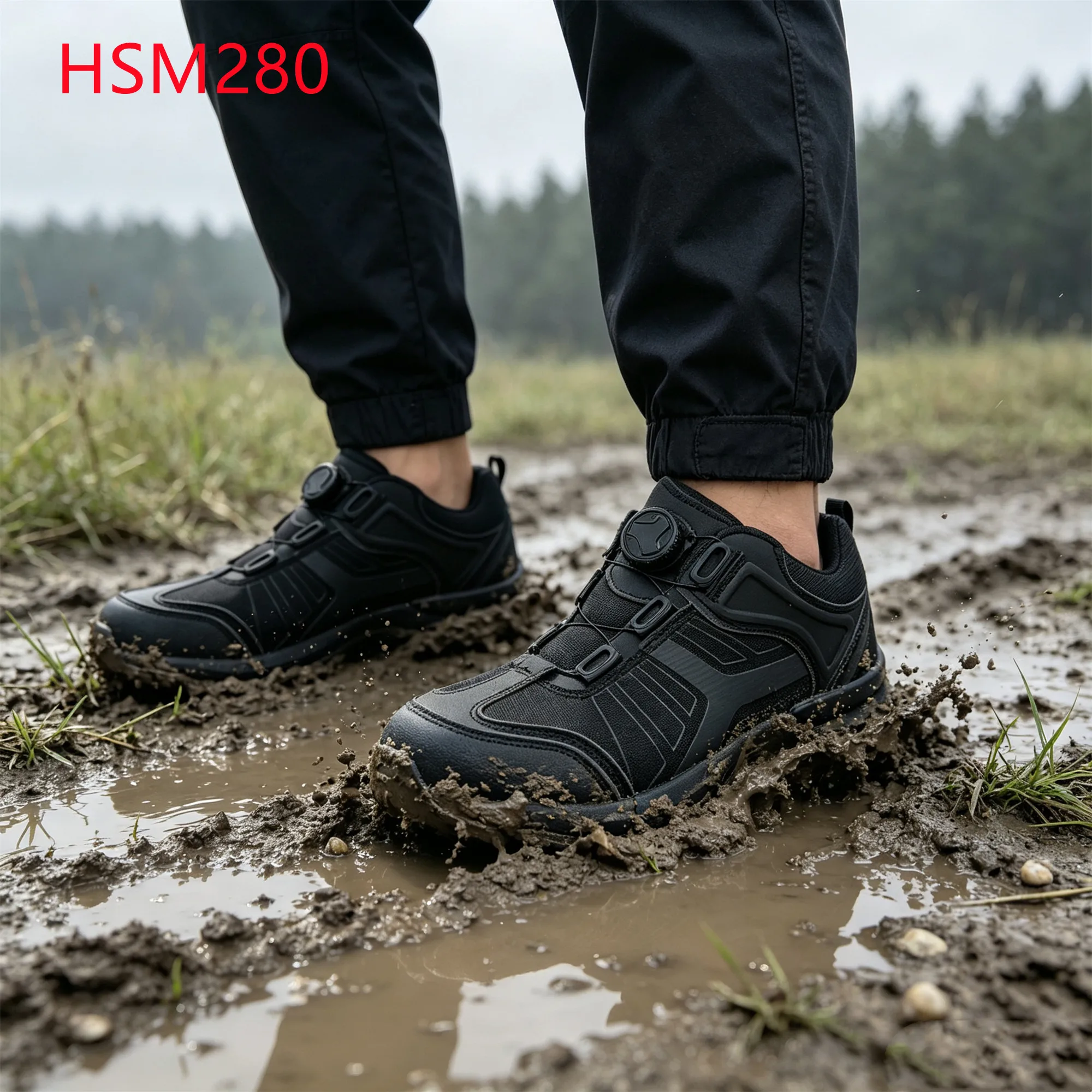 LXG,Indonesia 3 Inch Hua Singh Tactical Boots with Rotary Buckle Anti-impact EVA+rubber Sole Reinforced Toe Patrol Boots HSM280