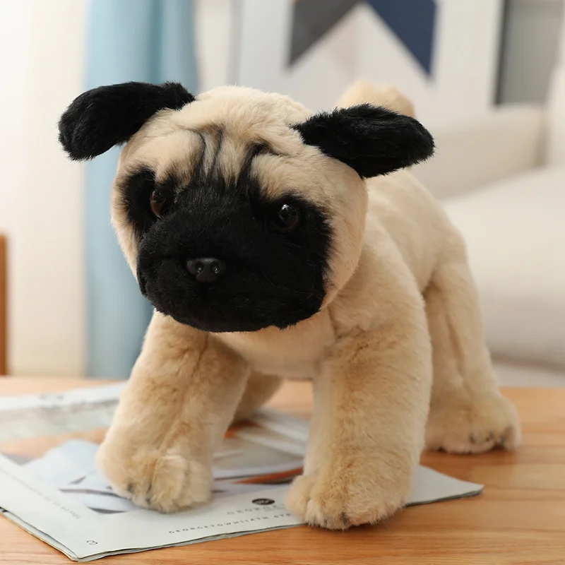 New Sunrise Customizable Lifelike Soft Simulation Plush Dog Series Welsh Corgi Sitting Bulldog Pekingese Golden Retriever