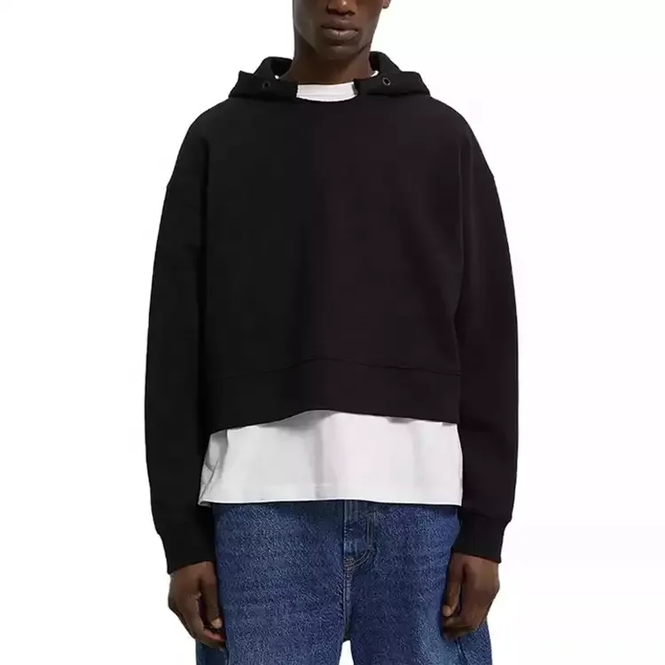 Gentage sig Kunstig Forholdsvis Source Heavyweight cropped pullover hoodie 100% cotton oversized vintage  black crop top hoodie men for men on m.alibaba.com