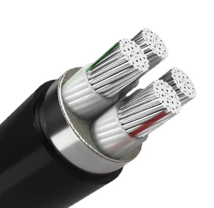 NA2YY / YJLV22 4 n&uacute;cleo de aluminio XLPE aislado cinta de acero con revestimiento de PVC cable de alimentaci&oacute;n blindado STA