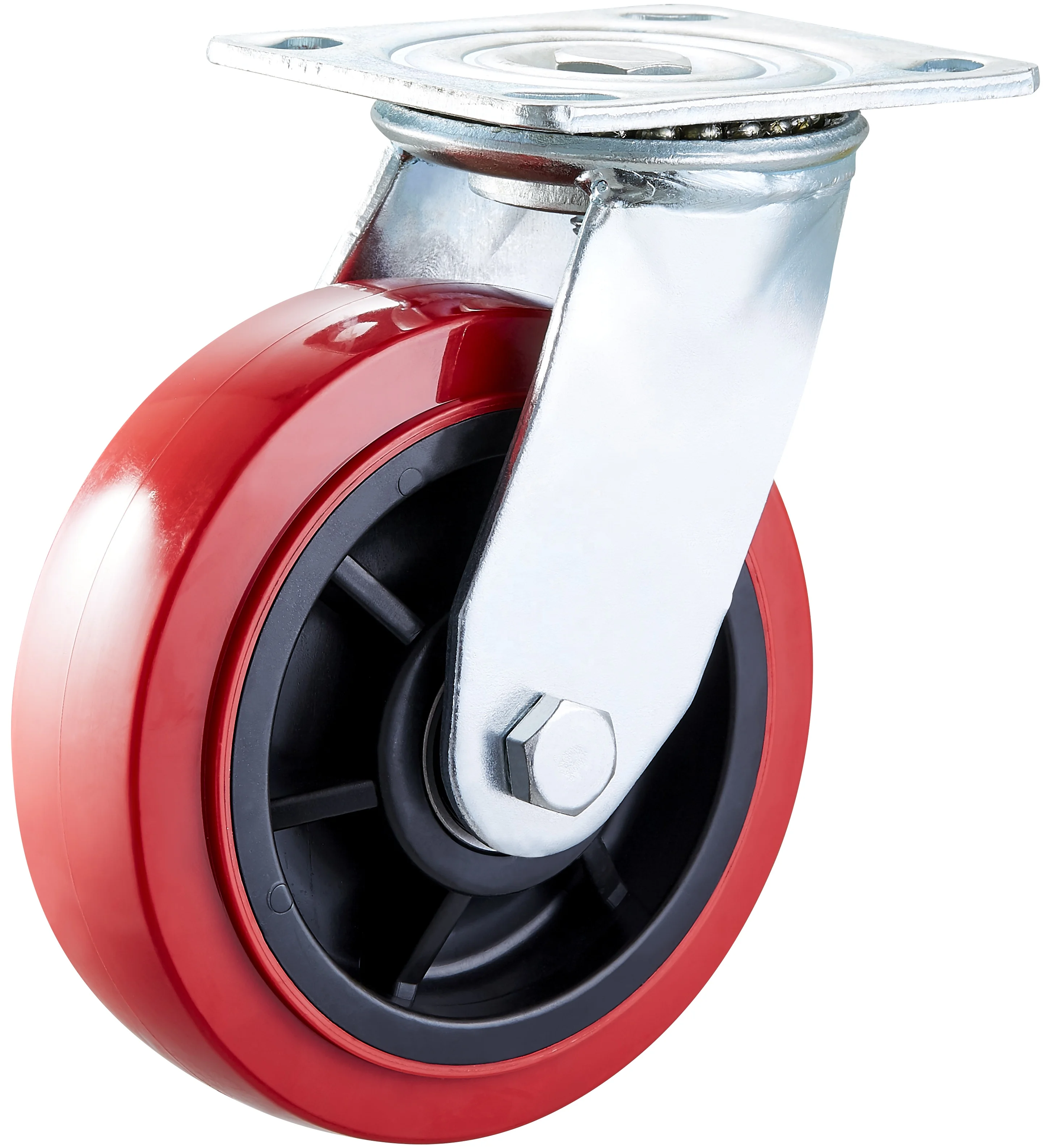 heavy duty caster wheel poly hub 6" polyurethane swivel caster