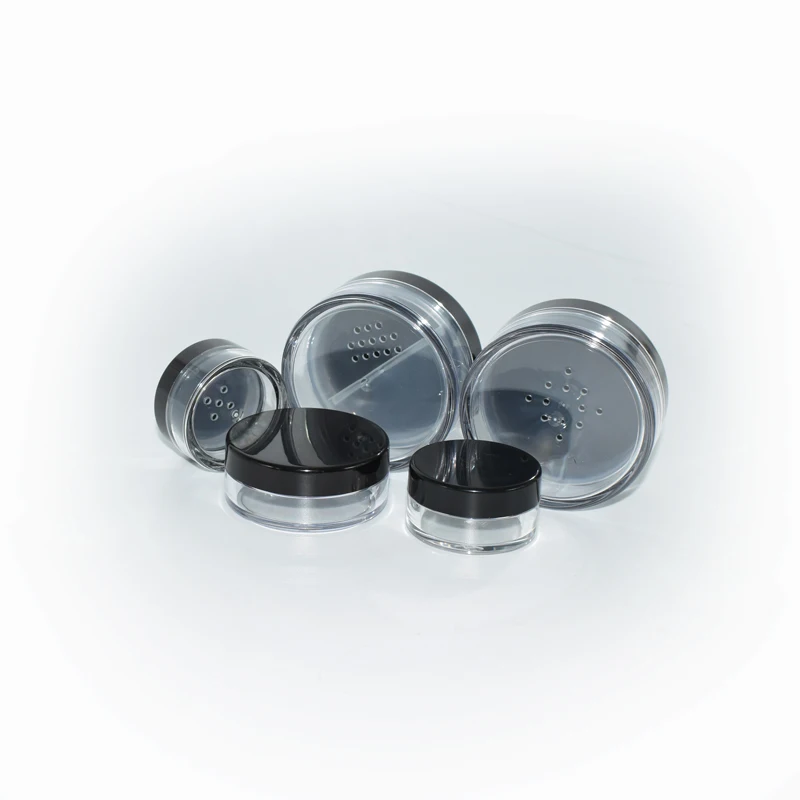 Loose Powder Jar Plastic Cosmetic Packaging Rotating Sifter Loose Containers with Rotating Sifter 10 Ml 20 Ml 30 Ml 50g PS Abs
