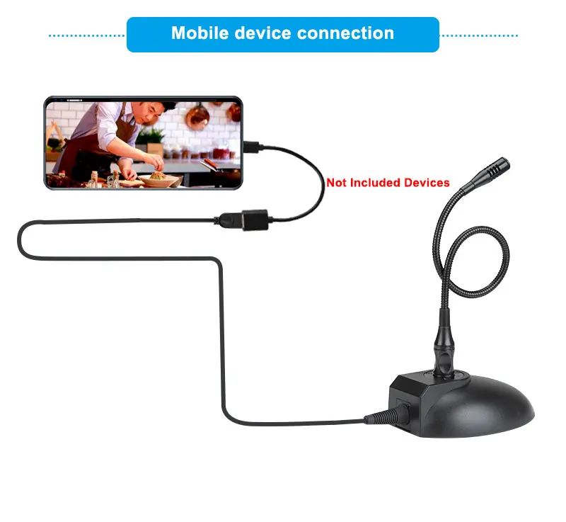 MY MIC EJU02 professional USB gooseneck microphone condenser mic table desktop conference microphone for meeting room