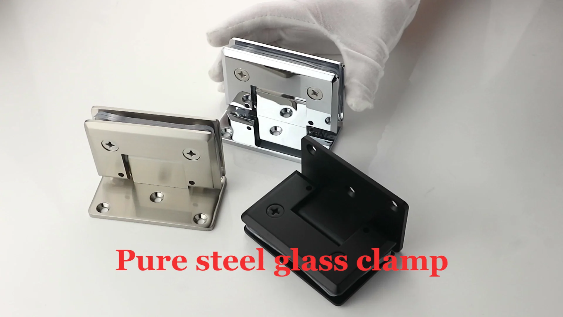 Heavy Duty Frameless Glass Door Hinges Solid Brass Bathroom Shower Glass Hinge For 812 Mm