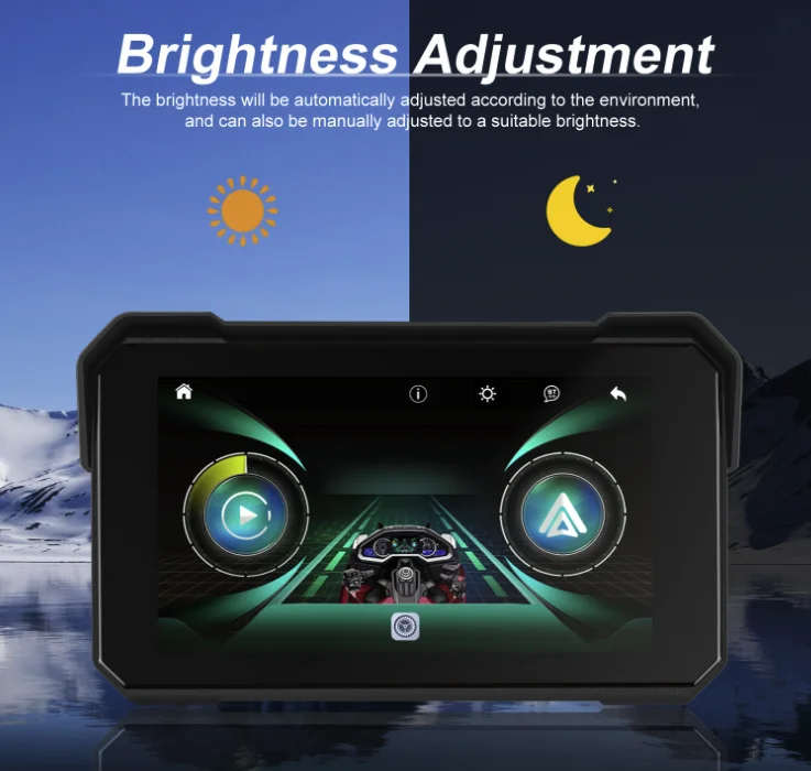 5 Inch Wireless CarPlay Android Auto Monitor - IPX8 Waterproof