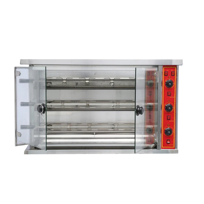 Roast Chicken Maker Baked Duck Cooking Chicken on Grill Automatic Rotating Domestic Commercial Chicken Rotisserie for Sale