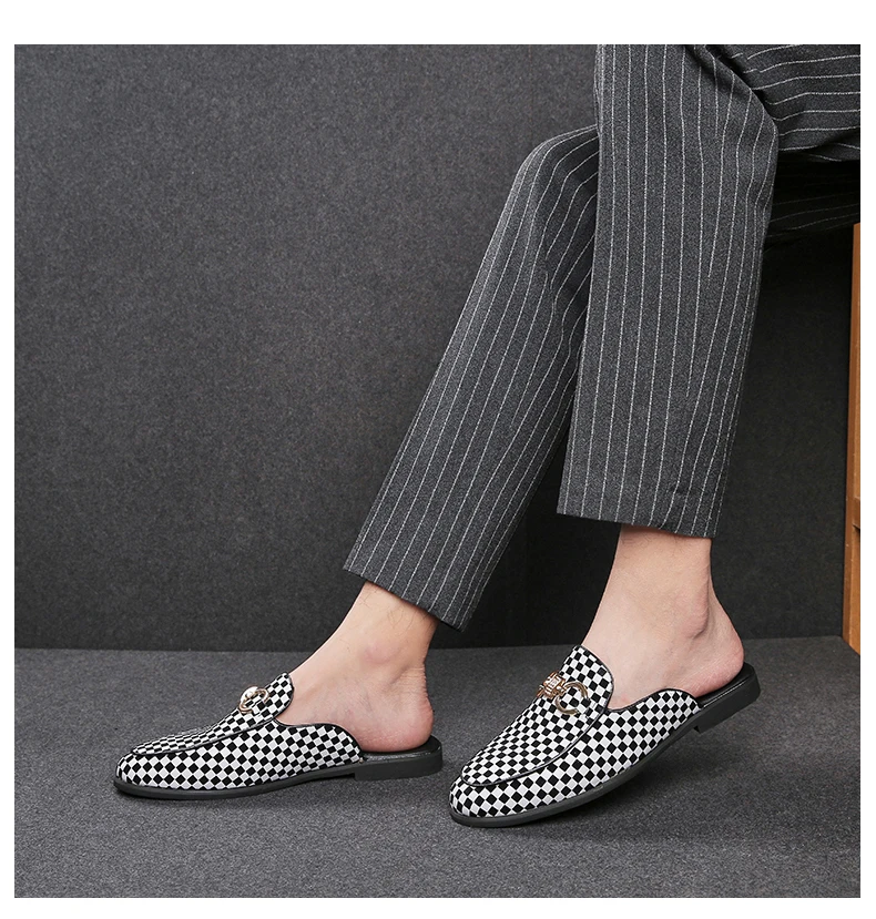 Zapatillas De Cuero Para Hombre,Calzado De Verano,Coreano,Sin Talón - Buy  Perezoso Zapatillas De Cuero,Zapatos De Guisantes Zapatos,Zapatos Casuales  De Los Hombres Product on Alibaba.com