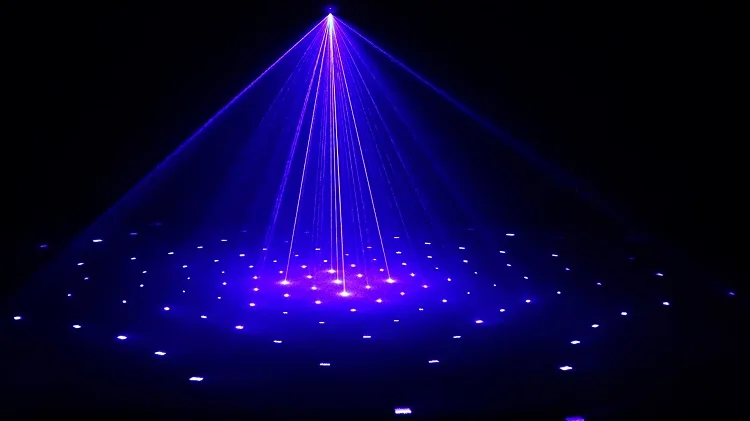 Top sale 37 Eyes RGB Full Color Laser Magic Moving Head Ball 60W Laser Mushroom Lamp Sound Control Stage Lights Club DiscoEvents