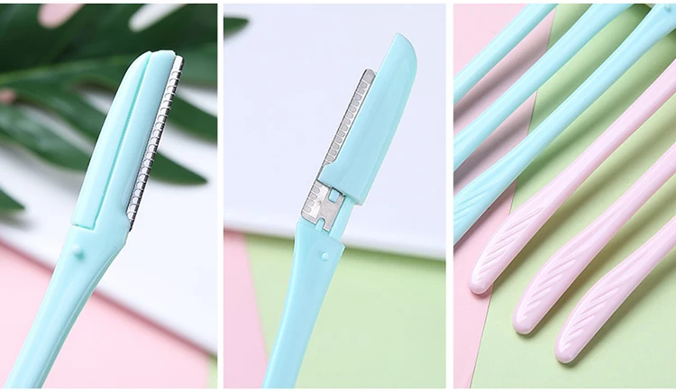 Cosmetic Makeup Facial Hair Remover Trimmer Eyebrow shaver Plastic Mini Eyebrow Razor.jpg