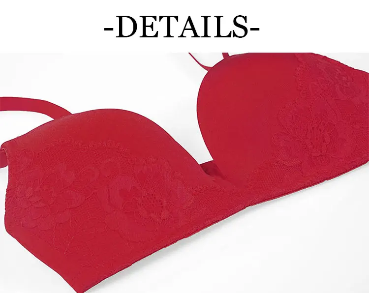 Girl Lace Wireless Comfortable Onepiece Seamless Bra Large Size Thin