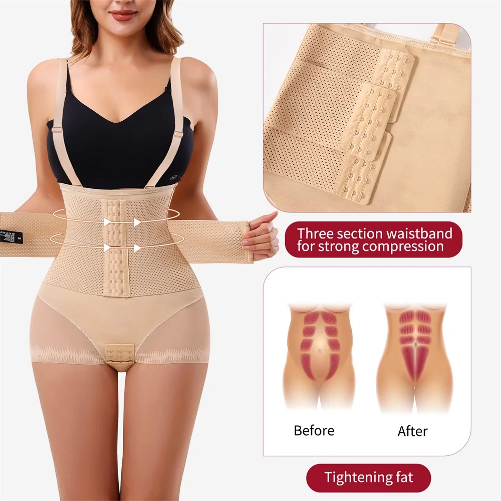 Wholesale Full Body Butt Lift Shaping Panties Underwear Shoulder Strap Tummy Control Shapewear Women Waist Trainer Shaper supplier