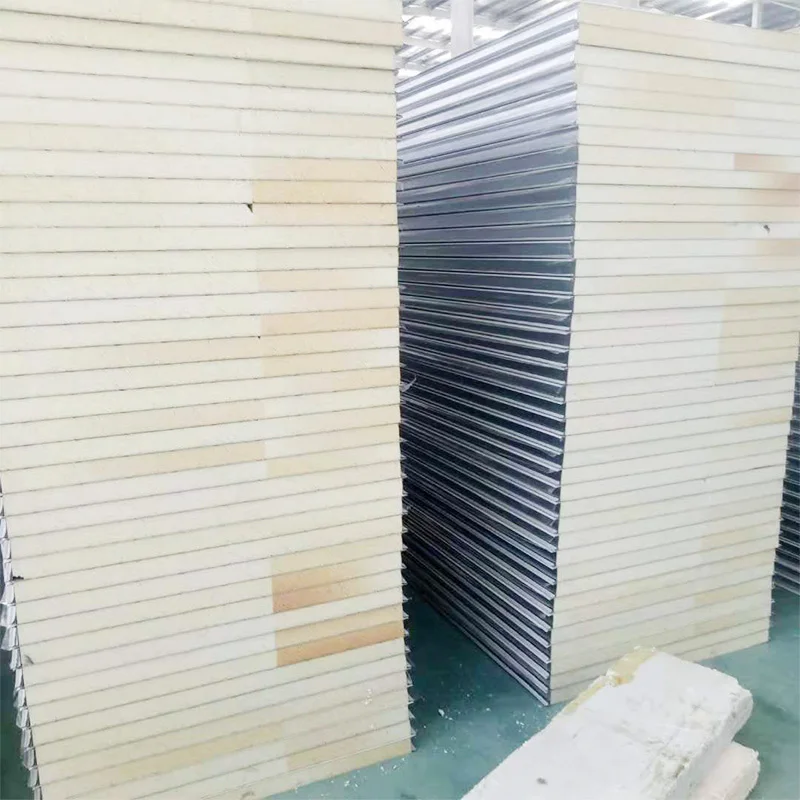 PU/Polyurethane Stainless Steel Wall Outdoor Insulated Sandwich Panels for Building Cold Rooms for Hotel Applications